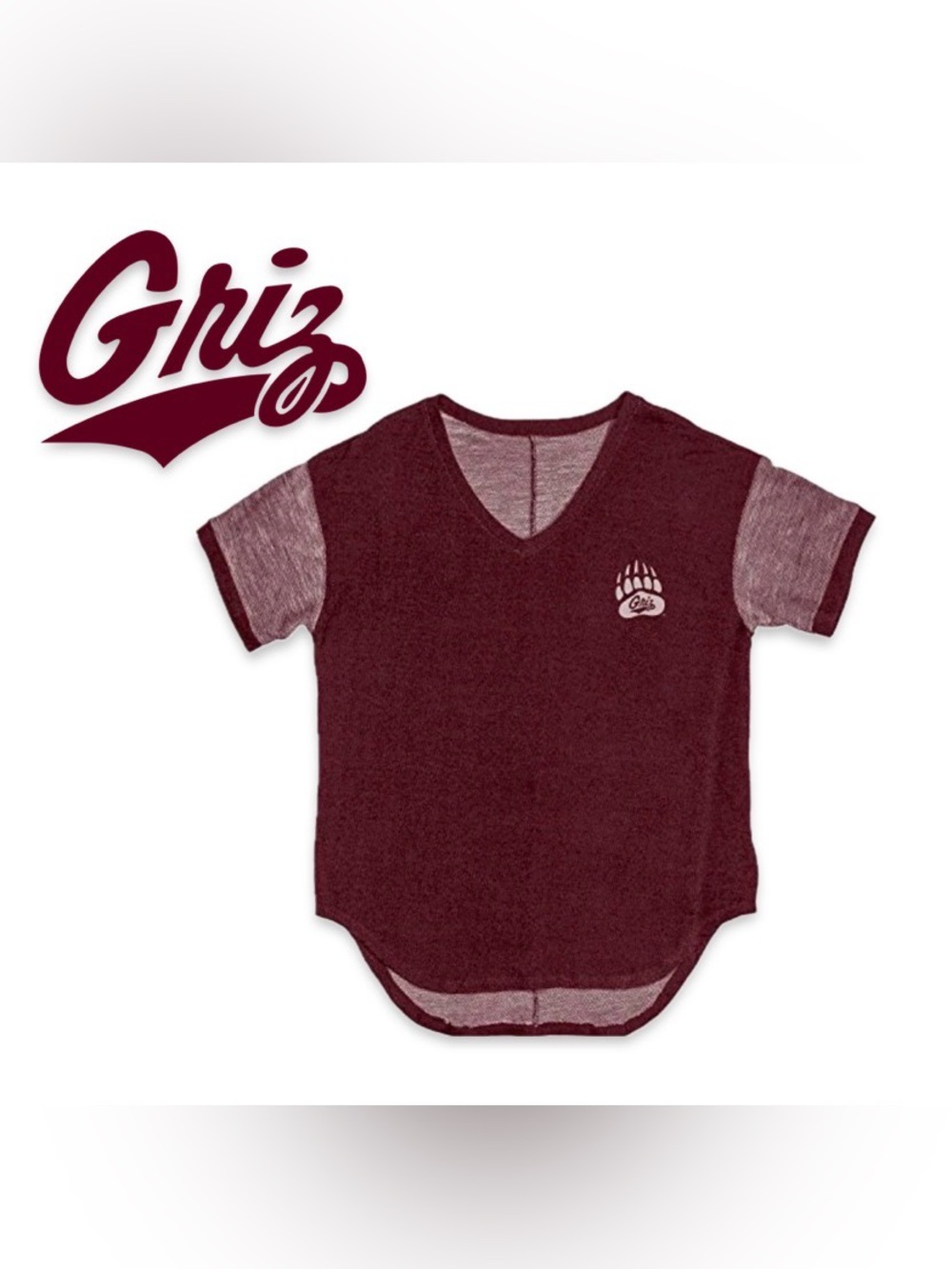 NWT [Blue 84] Montana Grizzlies NCAA Short Sleeve High/Low Shirt Top Women’s L